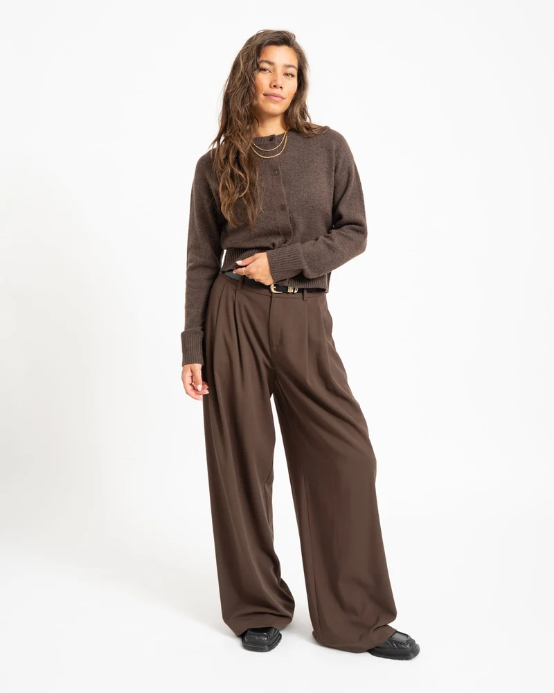 Natalie Diverse Cardigan Knit Seal Brown