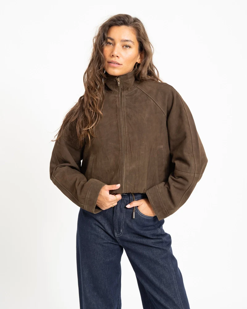 Rouge Susie Suede Jacket Seal Bruin