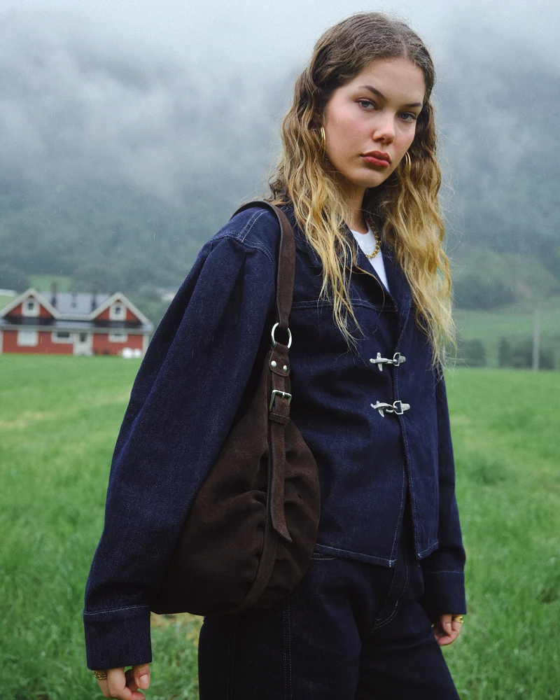 TILTIL Bag Tess Real Suede Bruin