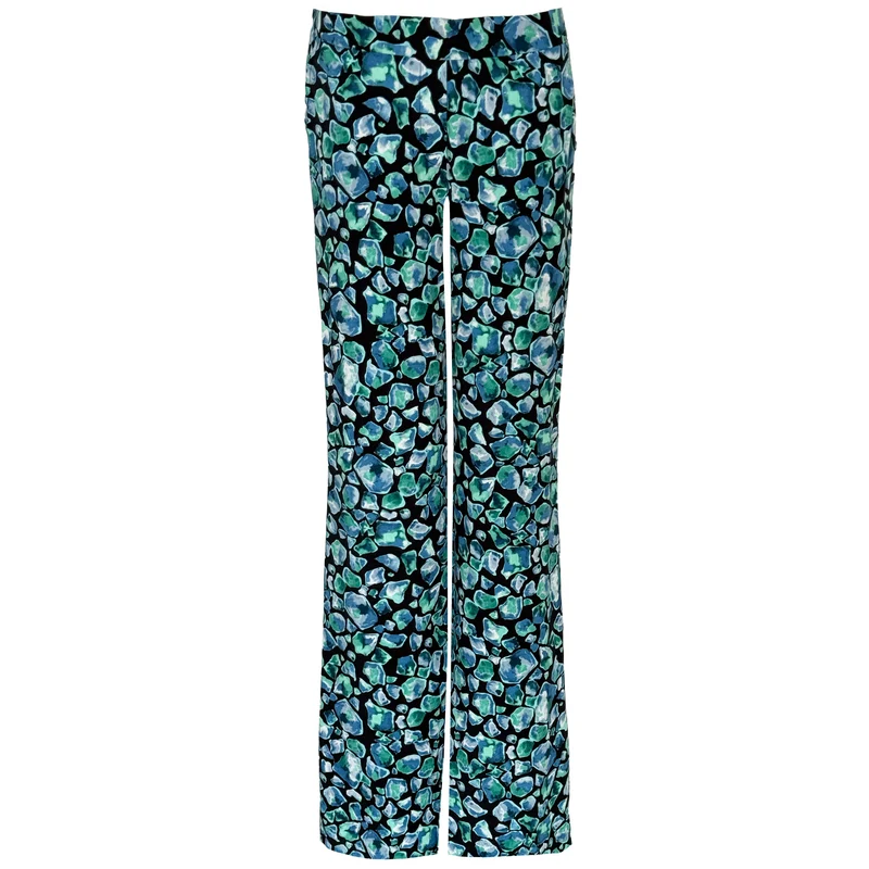 LongLady Broek Nory Groen Blauw | Tall
