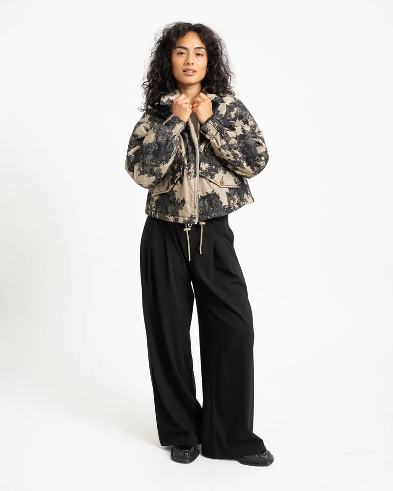 Topshop Hope Printed Jacket Abbey Stone