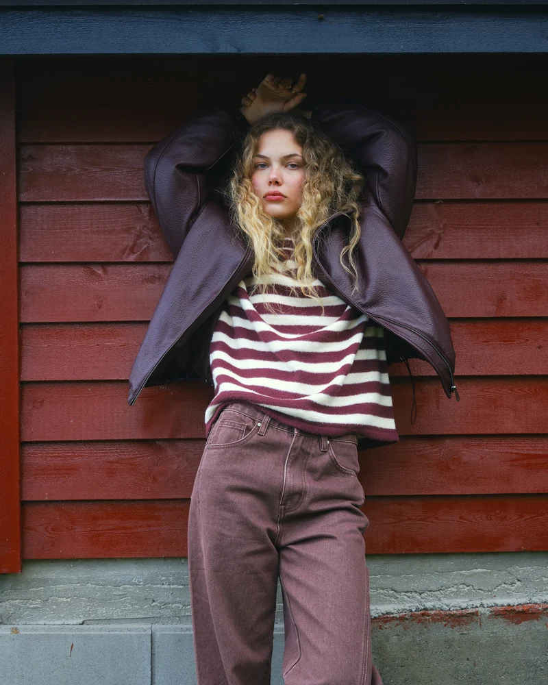 TILTIL Saar PU Bomber Bordeaux