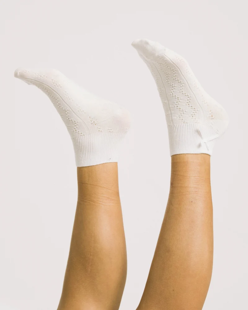 Socks Una Short - Bow Offwhite