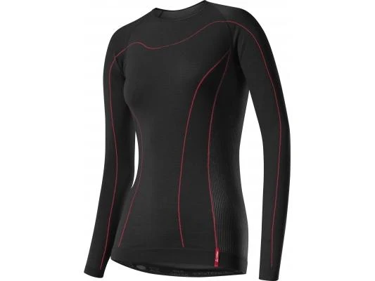 Loffler Warm Thermoshirt Naadloos Lange Mouw Dames - Zwart