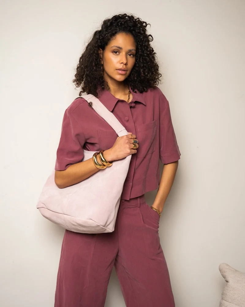 TILTIL Bag Yuki Misty Rose Suede Roze