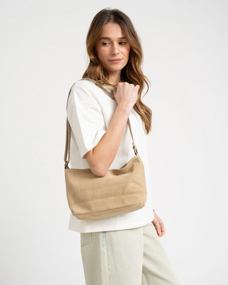Karin Suede Tas Zand