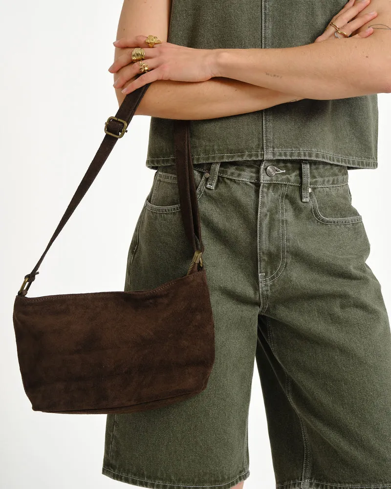Karin Suede Bag Bruin
