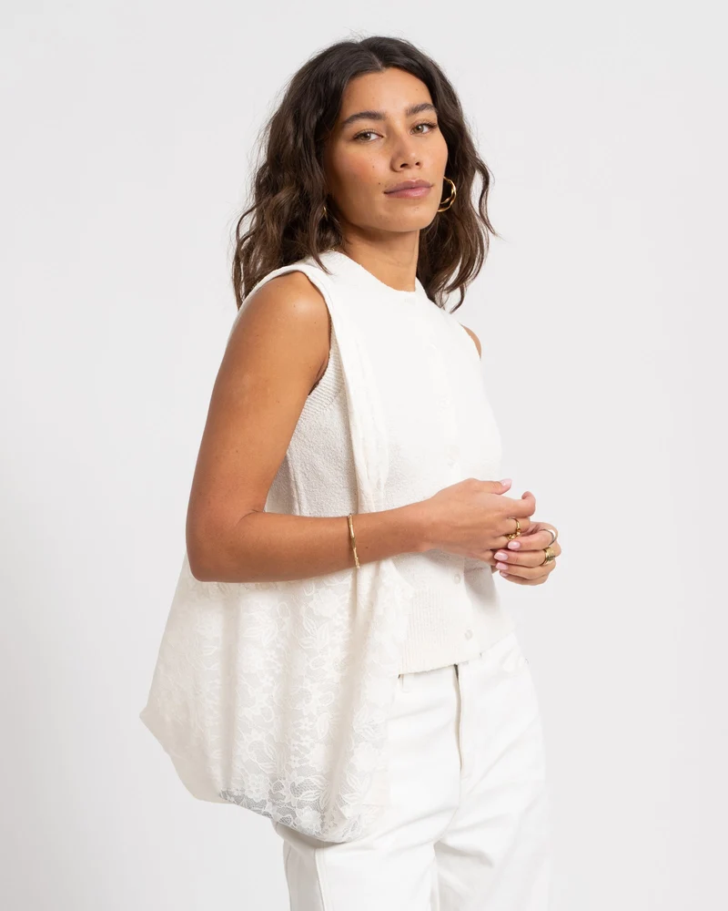 Luna Lace Tote Bag Vanilla Ice
