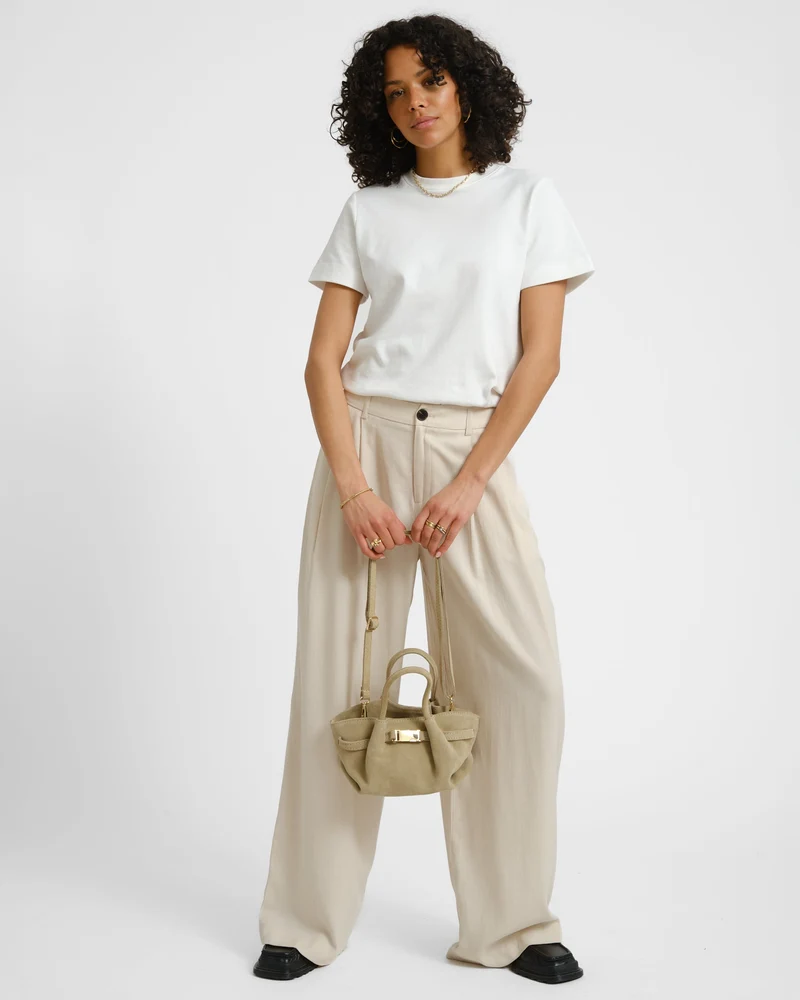 Leonie Belted Slouchy Bag Sand