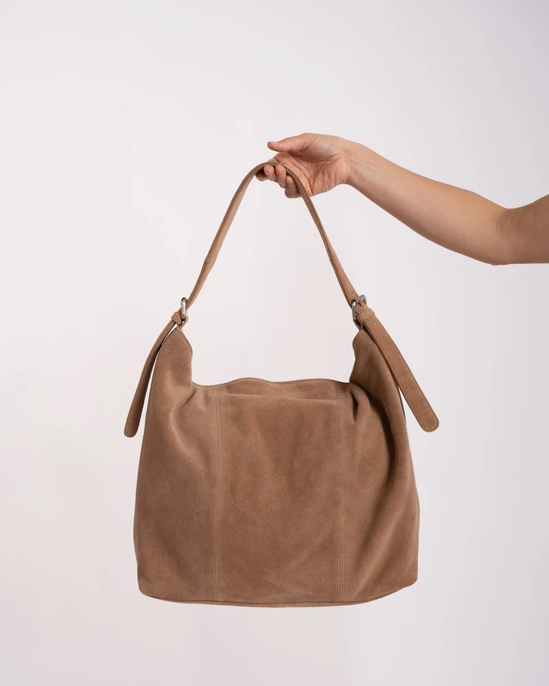 TILTIL Suede Bag Ariana Beige