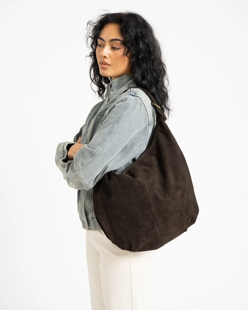 TILTIL Bag Suez Suede Bruin