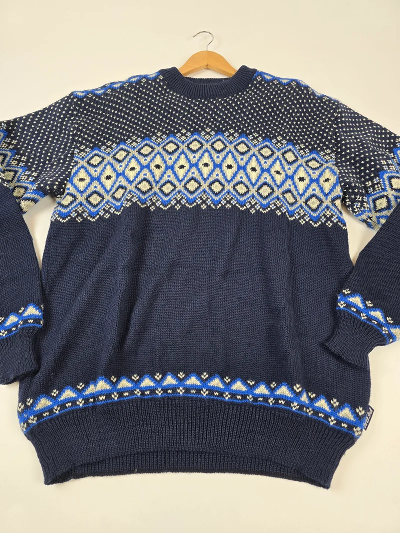 Peak Performance Trui Blauw 100% Wol Heren XL