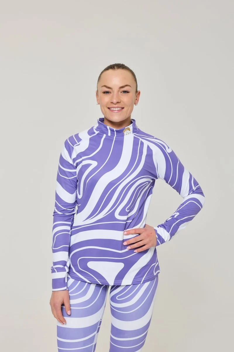 Purple Swirl Women's Baselayer Top