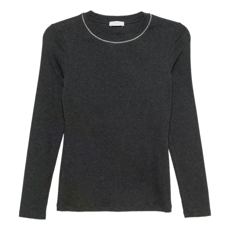 Peserico T-Shirt Antraciet - Match Laren