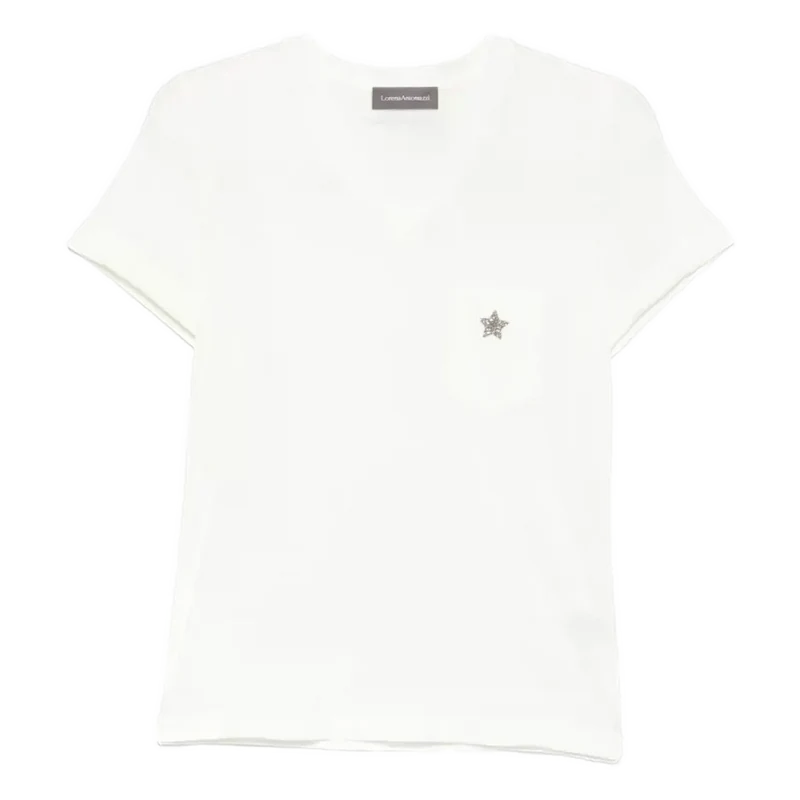 Lorena Antoniazzi T-Shirt White Silver Star