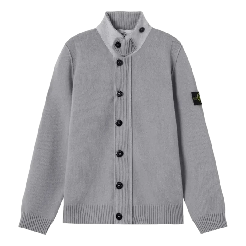 Stone Island Gemêleerde Cardigan Lichtgrijs - Match Laren