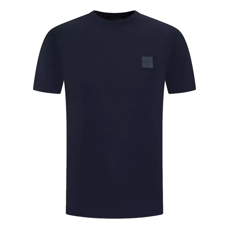 Stone Island T-Shirt Craspe Katoen Crewneck Donkerblauw - Match Laren