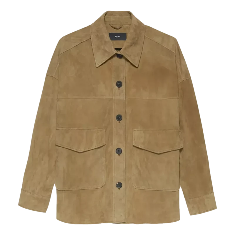 Arma Suède Jacket Kaylee Olijfkleur - Sisera Laren