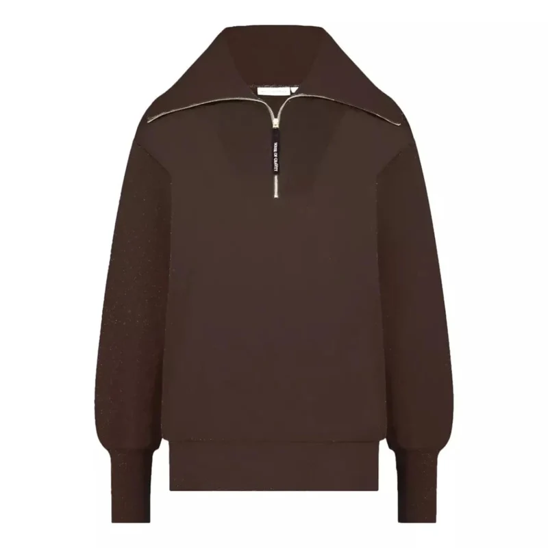 House Of Gravity Turtleneck Zip Trui Cacaobruin - Match Laren