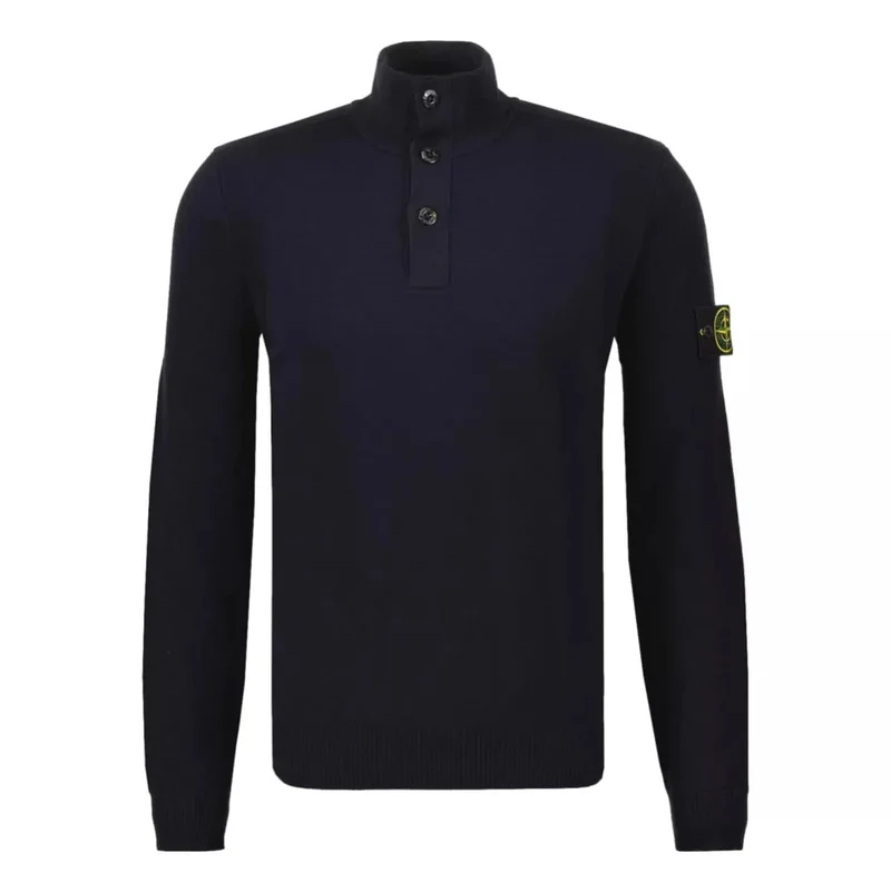 Stone Island Trui Met Knopen Donkerblauw - Match Laren