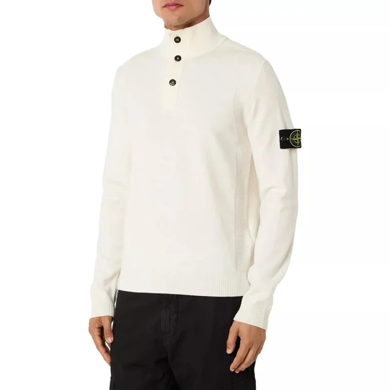 Stone Island Off White Trui Met Knopen - Match Laren