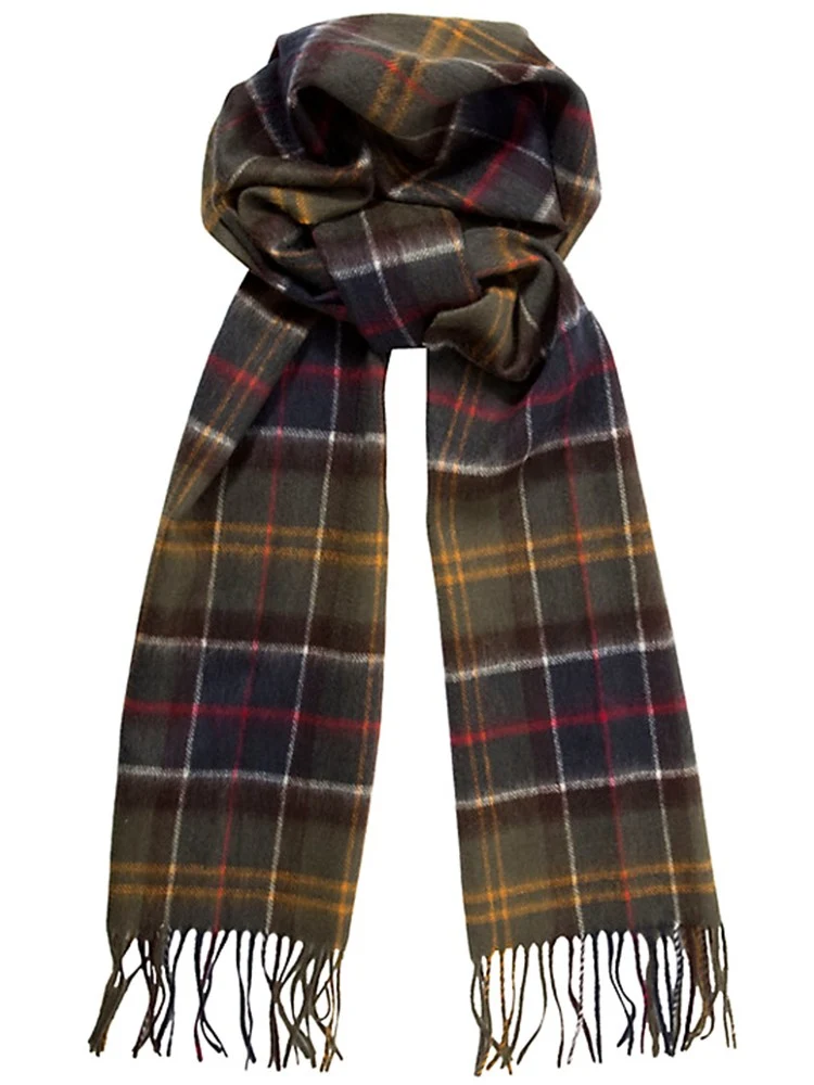 Lambswool and Cashmere Tartan Scarf