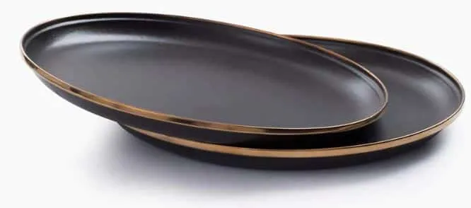 plate enamel set 2pcs