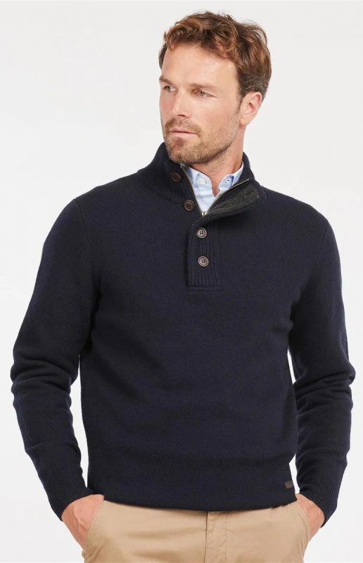 Patch half zip jumper