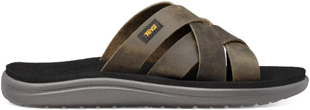 M Voya Slide Leather Dark olive