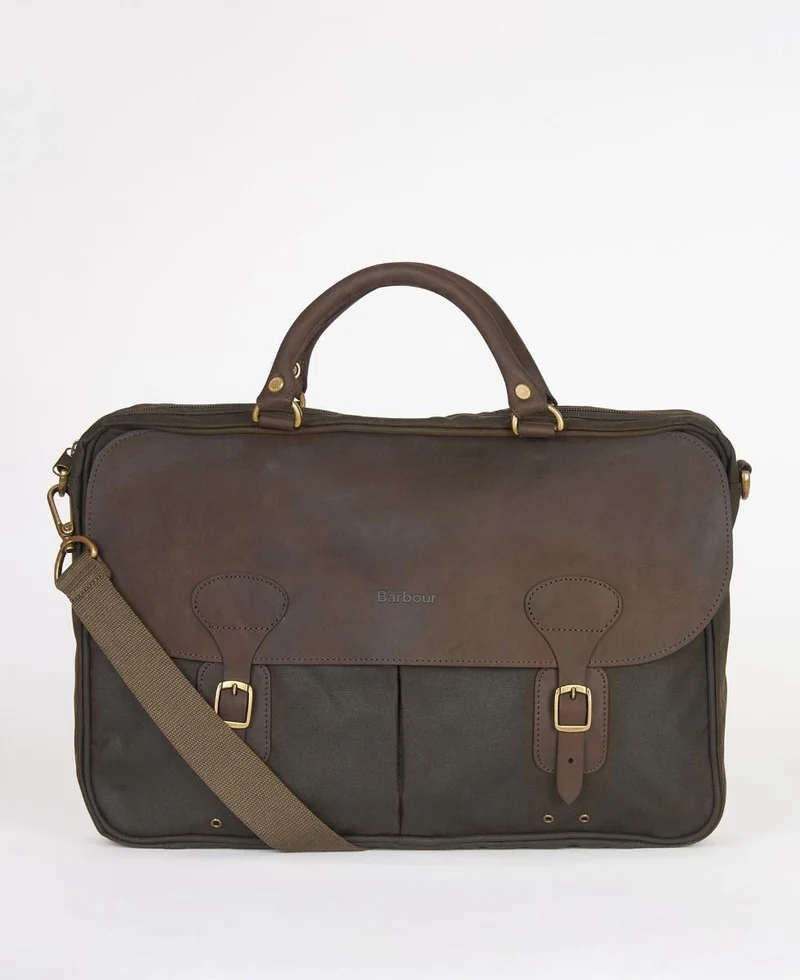 wax leather briefcase