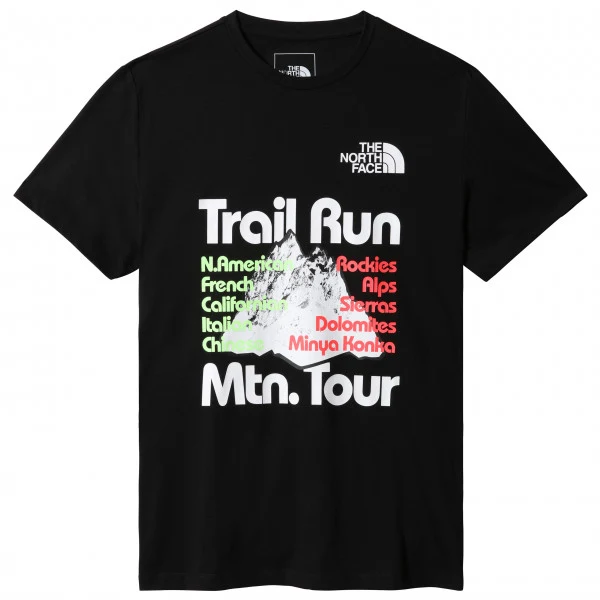 M FOUNDATION GRAPHIC TEE S/S - EU TNF BLACK/SAFETY GREEN