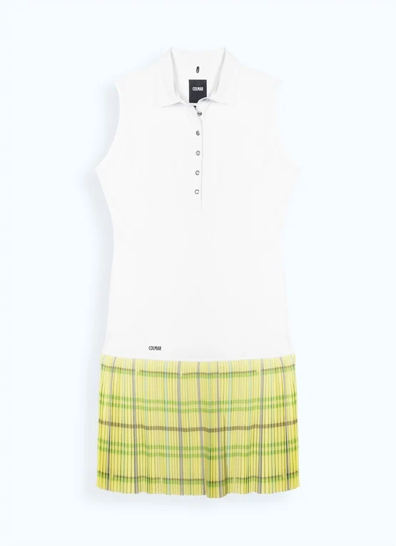 Pleated tartan dress W