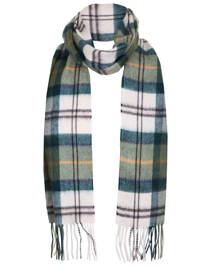 Merino cashmere tartan scarf