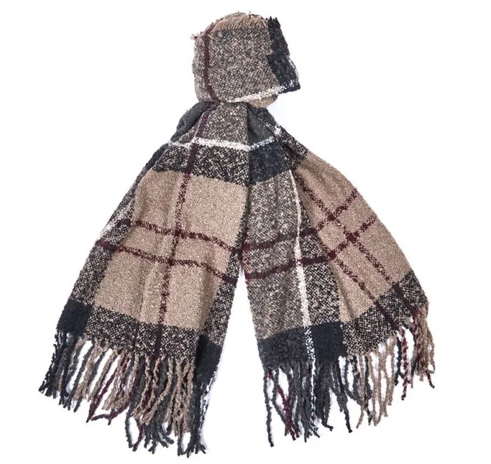BARBOUR TARTAN BOUCLE SCARF