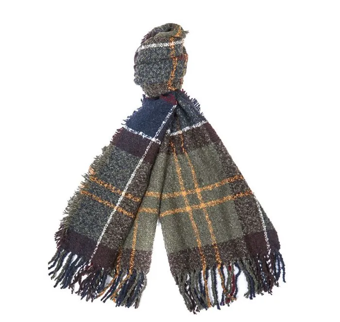 BARBOUR TARTAN BOUCLE SCARF
