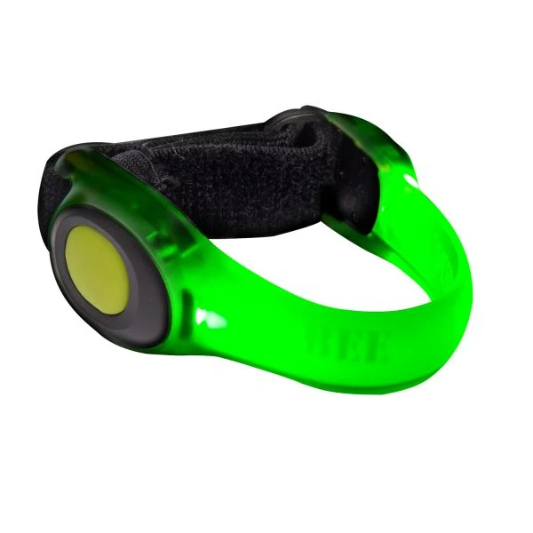 led safety armband green