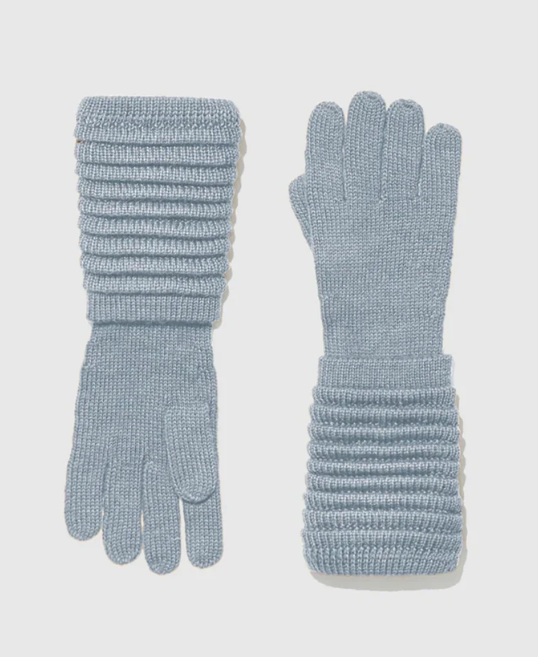 SENTALER Ribbed Gloves - Glacial Blue