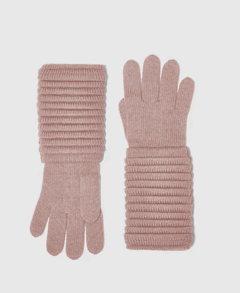 SENTALER Ribbed Gloves - Blush Pink