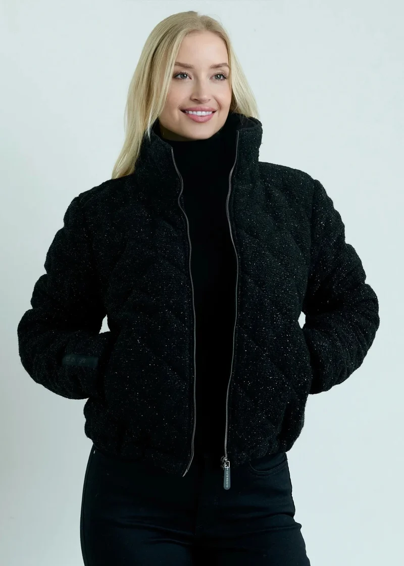 Eleven Elfs Stella Vegan Down Bomber - Black Shimmer