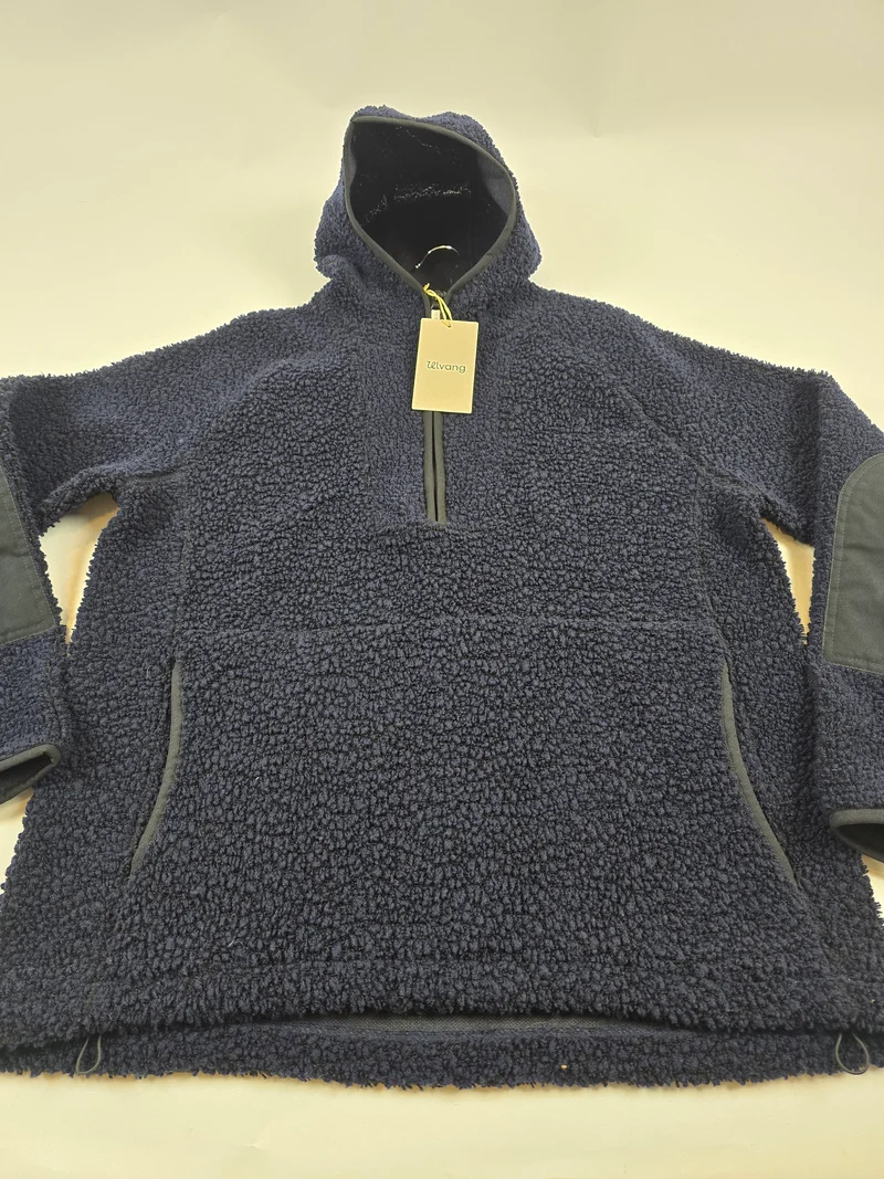 Ulvang Re Orbit Hooded Half Zip Wool Pile Navy Blue Men M