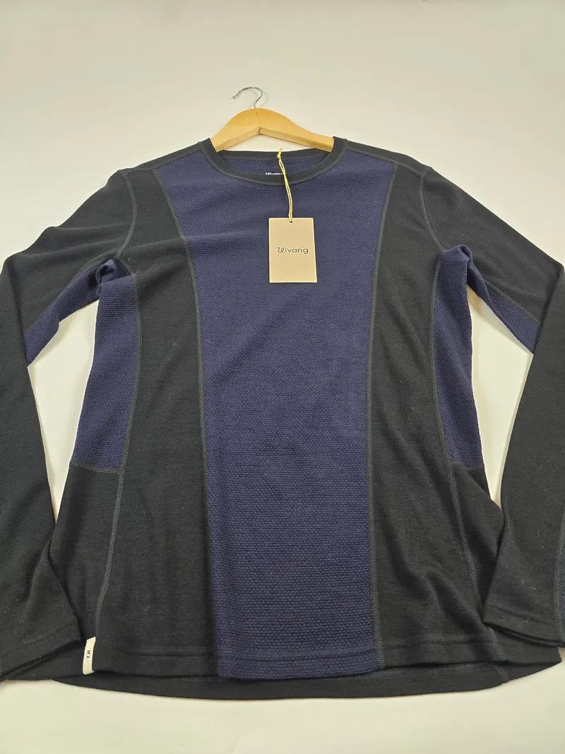 Ulvang Peak map Crew Baselayer Navy Blue Men M