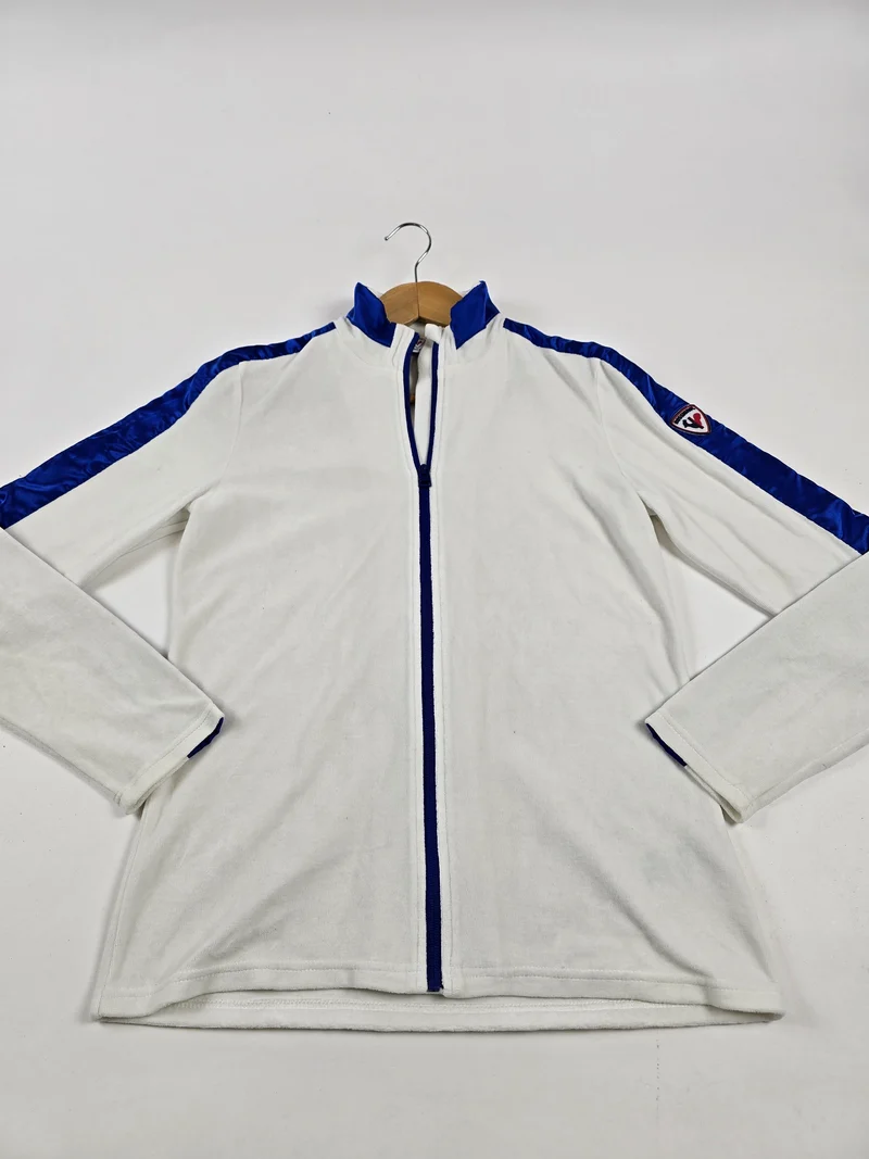Rossignol Zip Fleece Jacket Wit Blauw Dames L