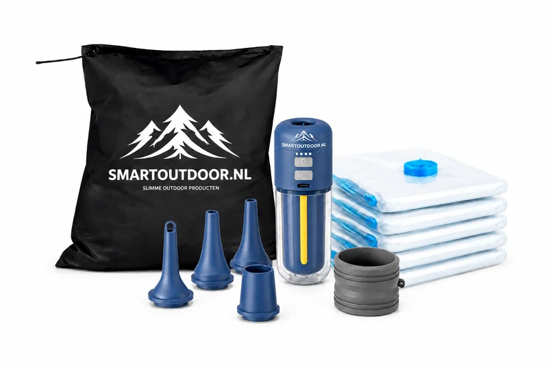 SmartOutdoor Vacuümzakken Kleding Set 4 Stuks (60x80 cm) met Elektrische Pomp Blauw – Opbergzakken voor Dekbed & Reizen – Ruimtebesparend & Oplaadbaar (kopie)