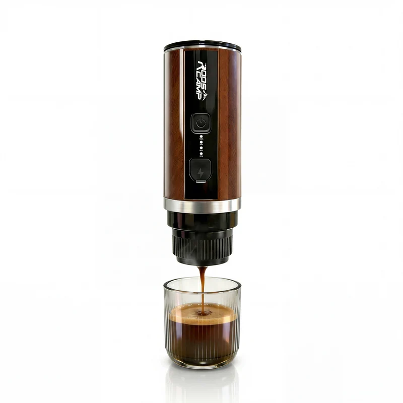 Rooscamp Barista-kwaliteit koffie, waar je ook bent – met de Draagbare Elektrische Espressomachine