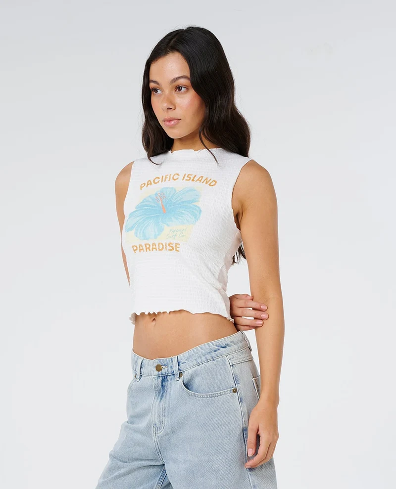 Topanga Canyon Shirred Tank
