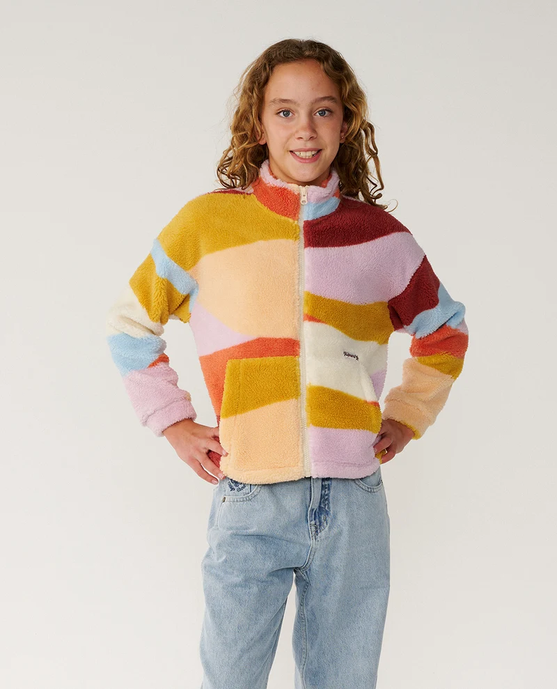 Retro Swell Standard Zip Through Polar Fleece Kids