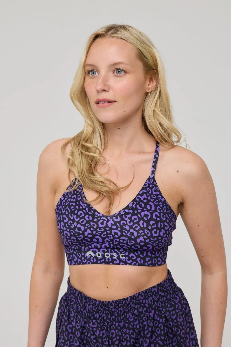 Medium Support Infinite Sports Bra - Purple Leopard