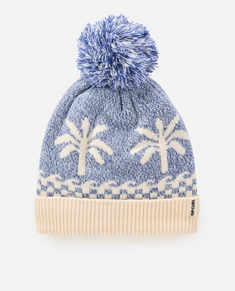 Jacquard Pom Pom Beanie