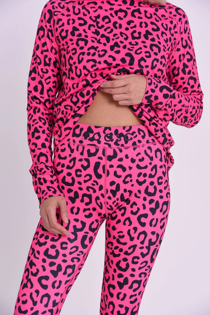 Baselayer Leggings - Hotel California Pink Leopard Women's