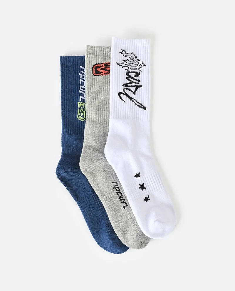 Retro Crew Sock - 3 Pack
